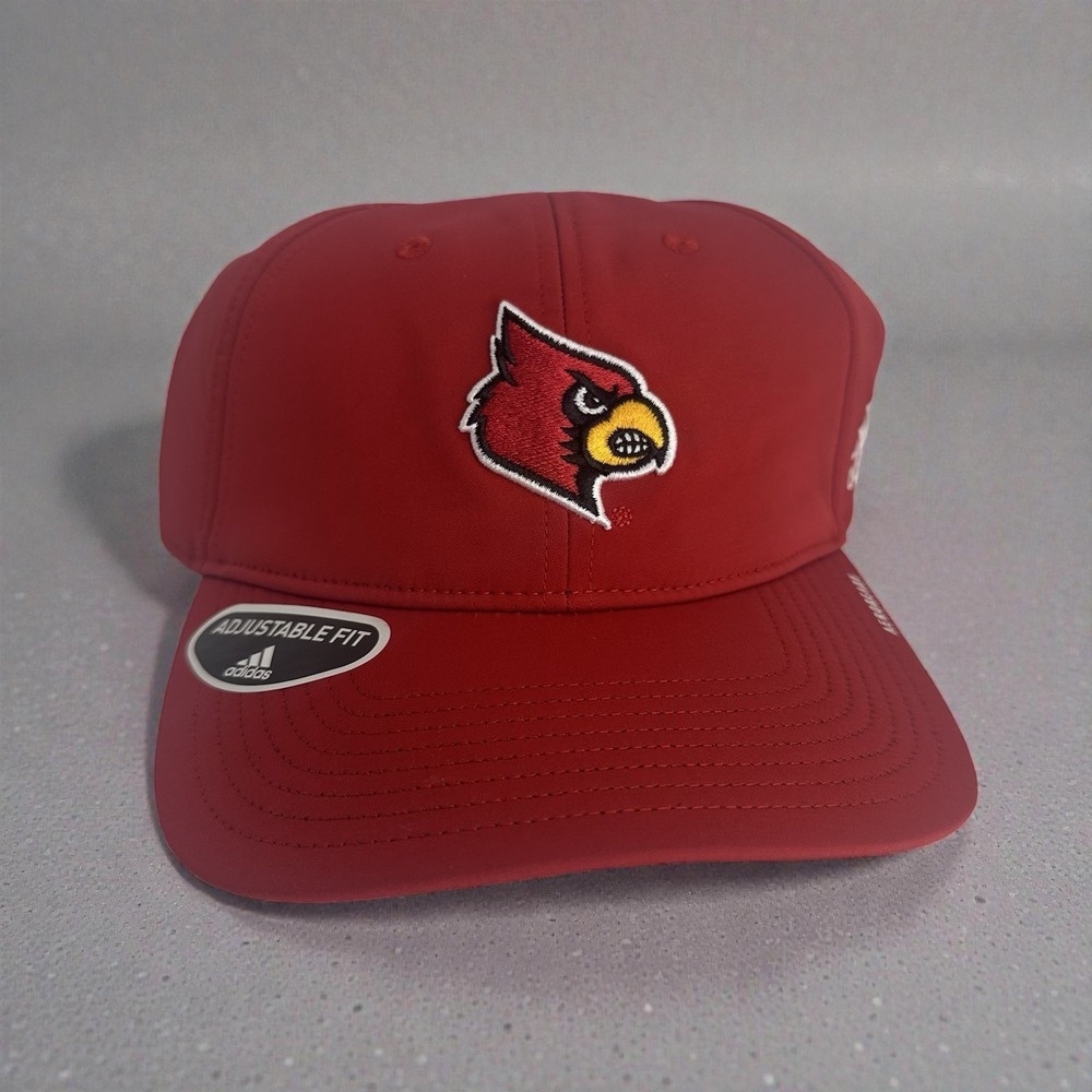 Louisville Cardinals Hat Cap College Football Adidas Mens Aeroready Adjustable